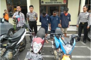 Kawanan Geng Motor yang berhasil dibekuk Polres Kuningan.
